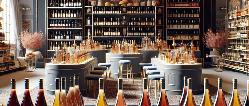 Assorted Muscat grapes on a wooden table with elegant packaging variations