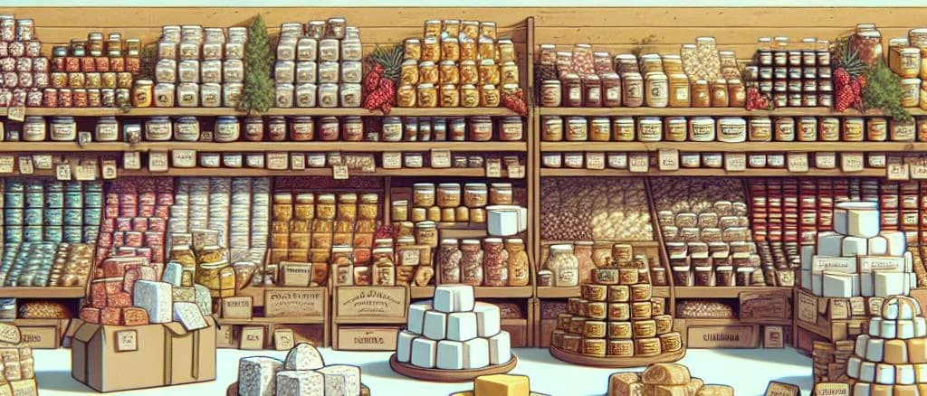 Assorted nougat bars with various flavors on a marble background