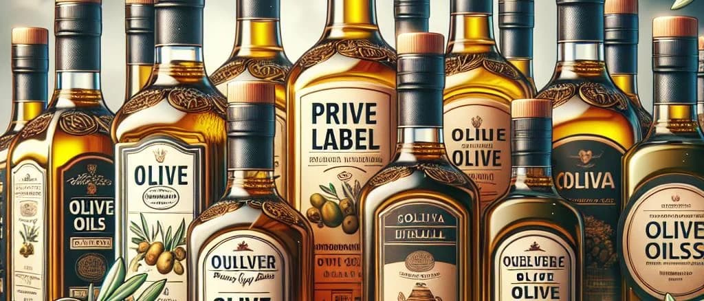 variety of oil bottles in different packaging on neutral background