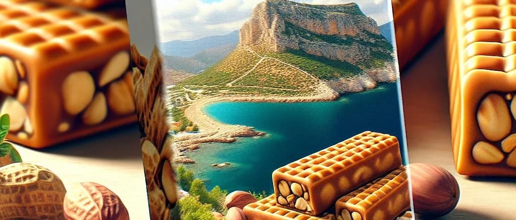 Assorted peanut bars on a wooden table showcasing different flavors and packaging options