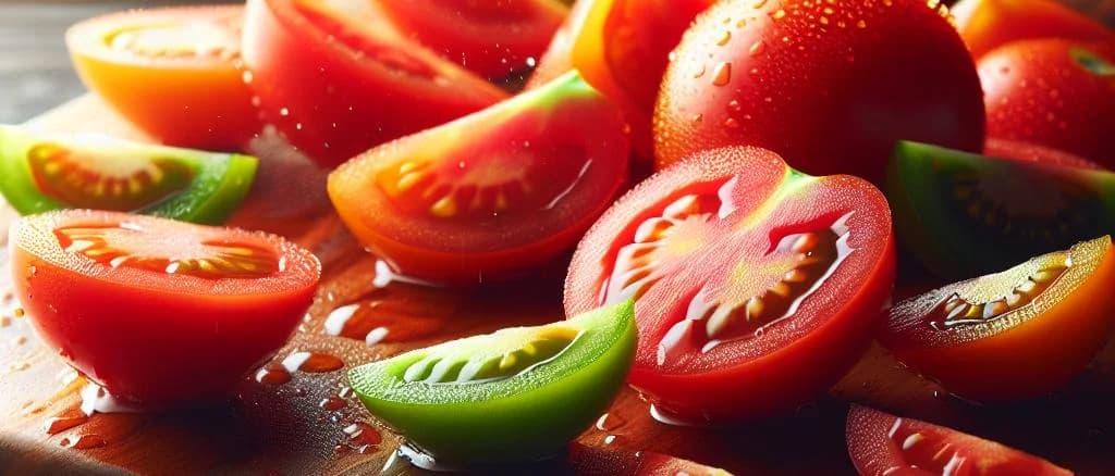 Assorted peeled tomatoes in various packaging against a neutral background
