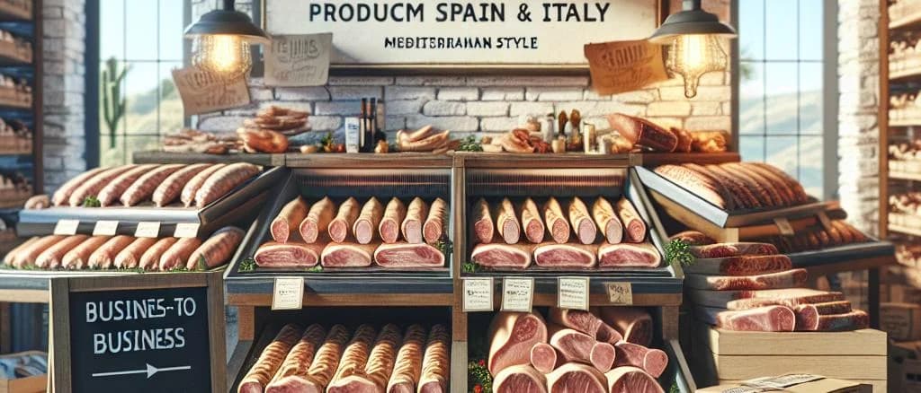 Several variations of pork loin presented on rustic wooden boards with herbs and spices