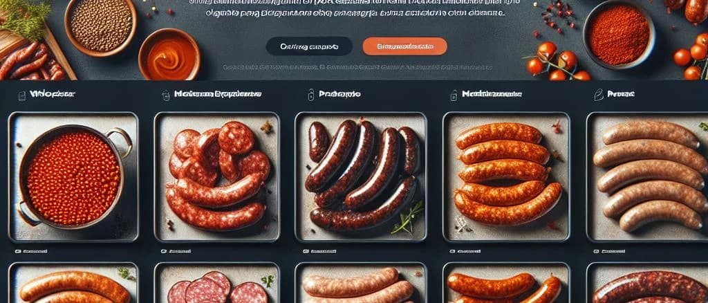 Assorted Pork Sausages in Various Packaging