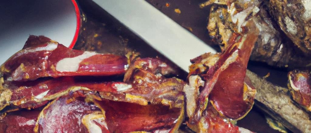 pork snacks in various packaging options on a wooden table