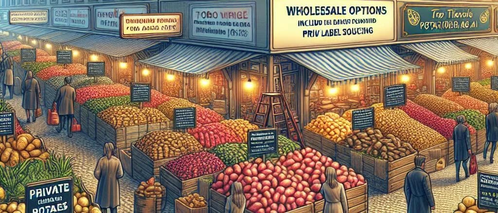 Assorted potato varieties with sustainable packaging