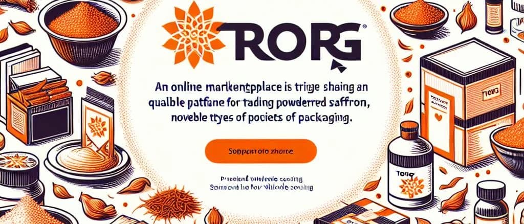 Assorted powdered saffron in various packaging on a rustic wooden table