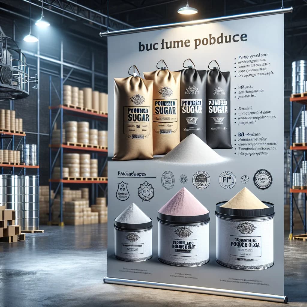 high-quality powdered sugar packaging in multiple variations for B2B buyers