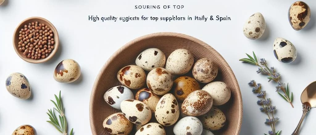 assorted quail eggs in natural packaging with varied backgrounds