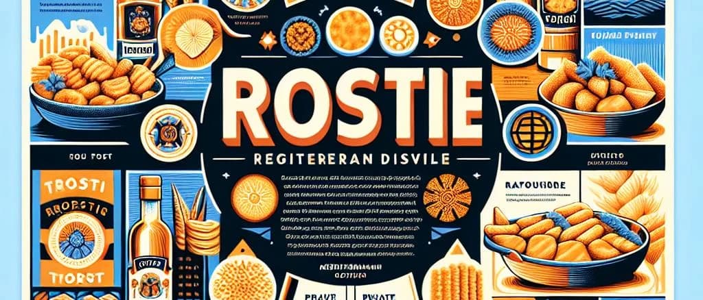 Variety of Rösti options on wooden table