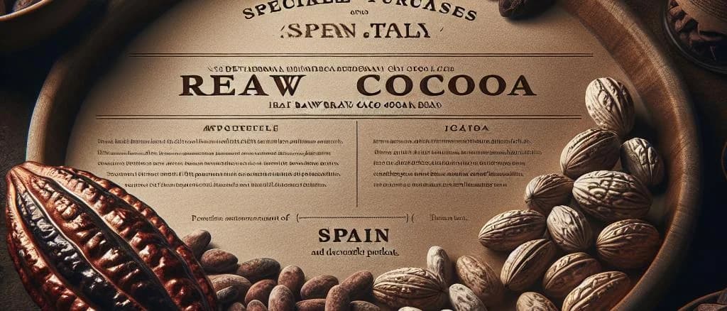 Raw cocoa bean variations with sustainable packaging
