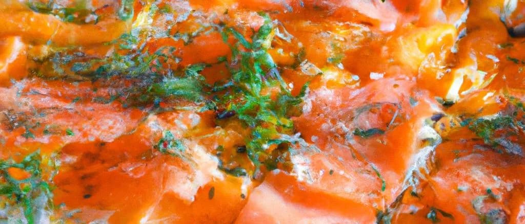 Salmon Pizza Variations with Rustic Background