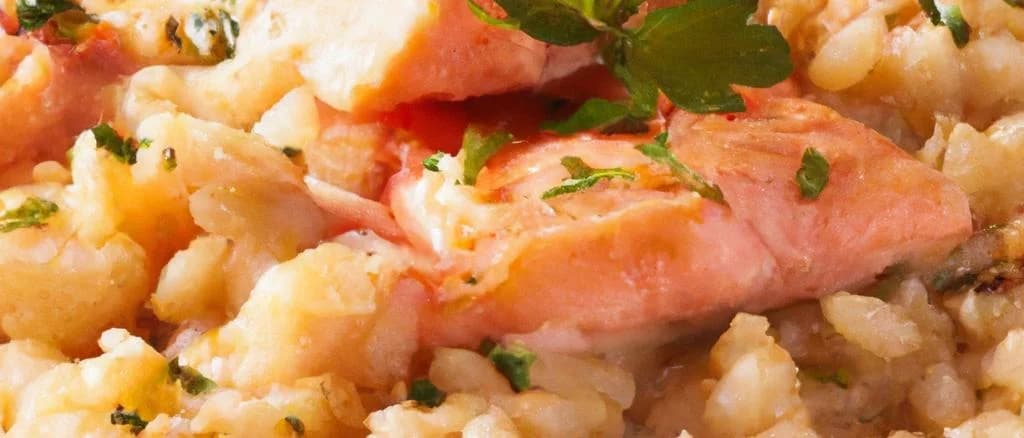 Array of gourmet salmon risotto variations with elegant packaging