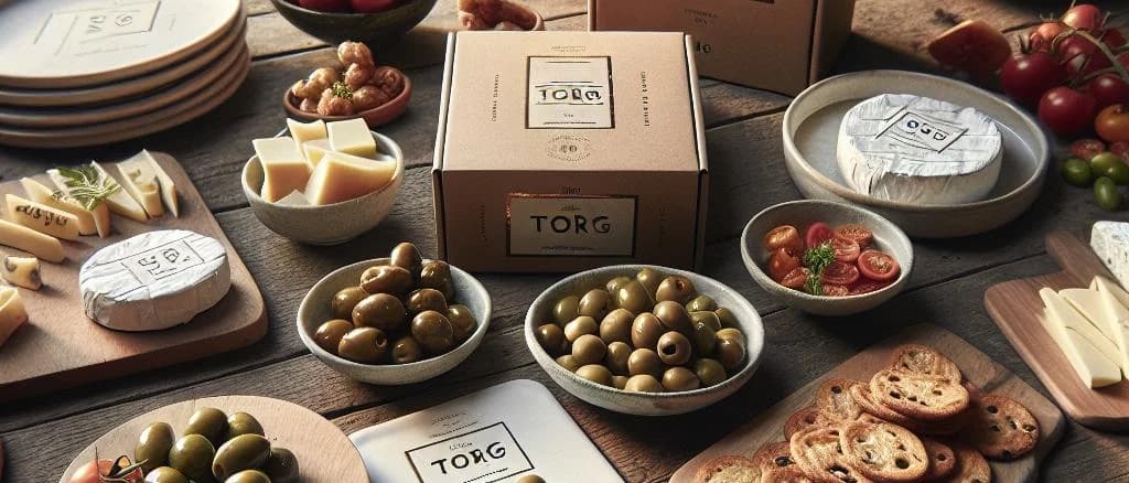 assorted premium salted products in modern packaging on wooden background