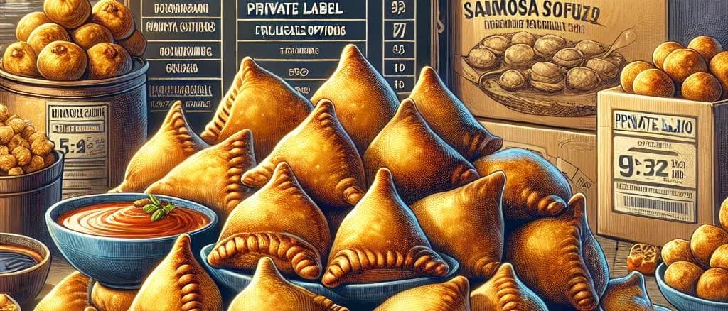 Variety of samosas with different fillings and sauces