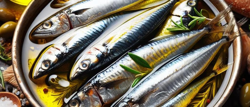 Various packaging options of sardines in oil with diverse backgrounds