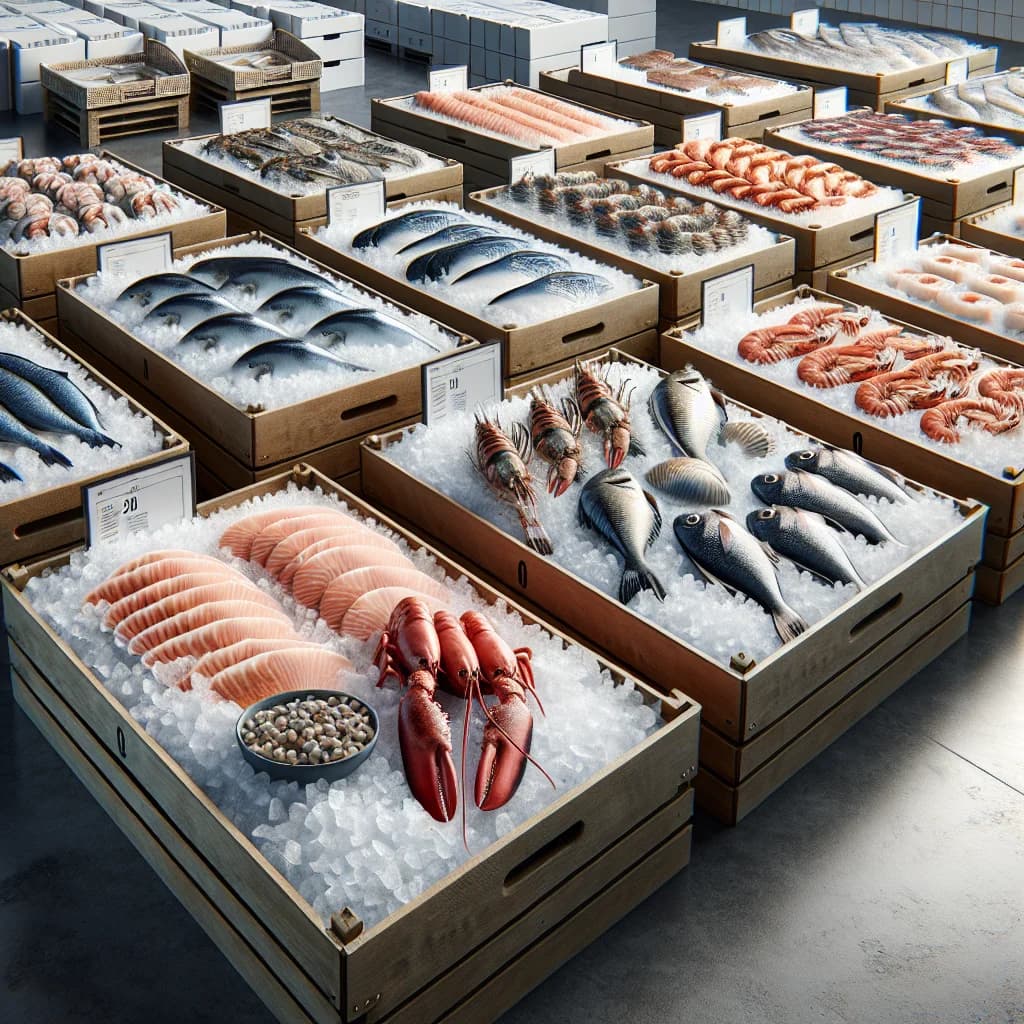 fresh-seafood-display-crates-ice-restaurant-supply