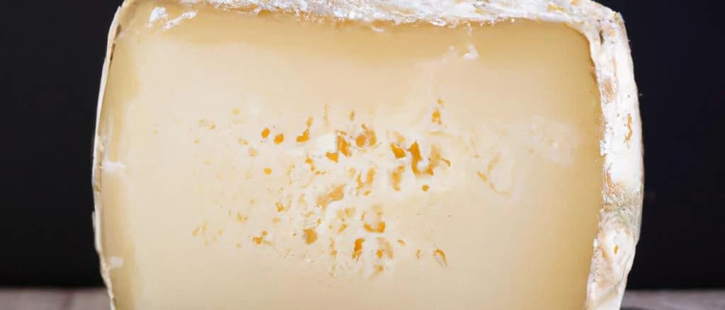 Selles-Sur-Cher cheese varieties on rustic wooden background