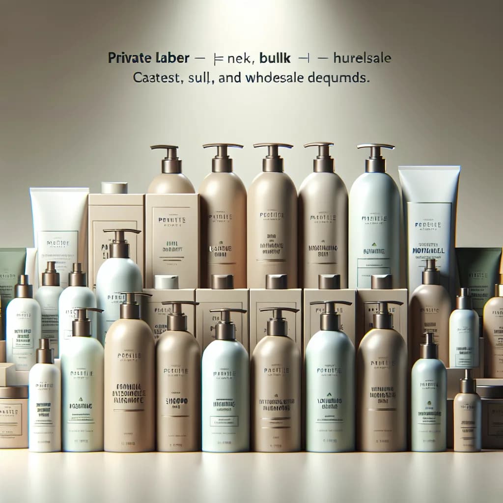 premium shampoo products in various packaging sizes and types for bulk and private label markets