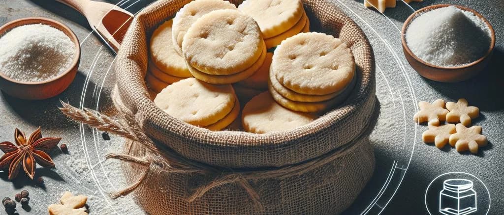 assorted packages of shortbread dough with different flavor variations on a wooden background