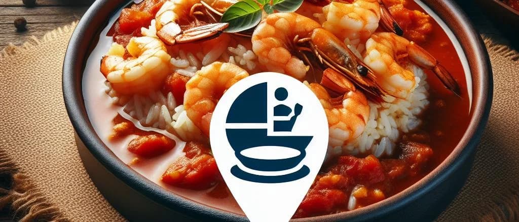 Assorted shrimp seafood with varied packaging on a rustic wooden table setting