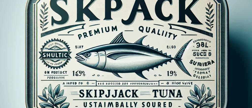 Sustainable skipjack tuna varieties in different packaging