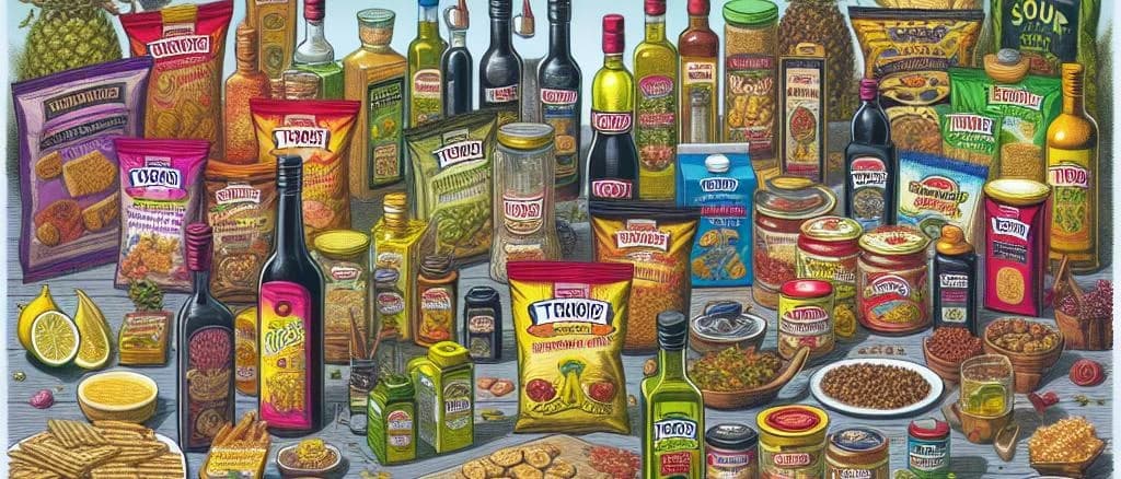 assorted sour candy packaging with colorful variations