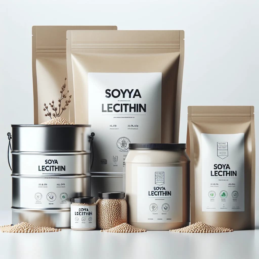 soya lecithin packaging in multiple formats for B2B buyers