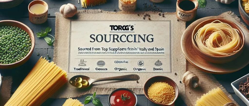 Various types of spaghetti against a textured background