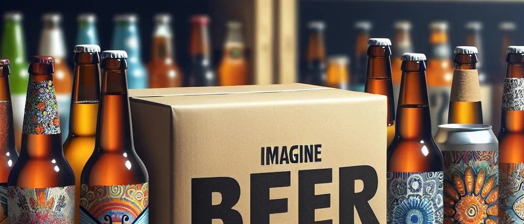 special beer bottles on wooden table with varied labels