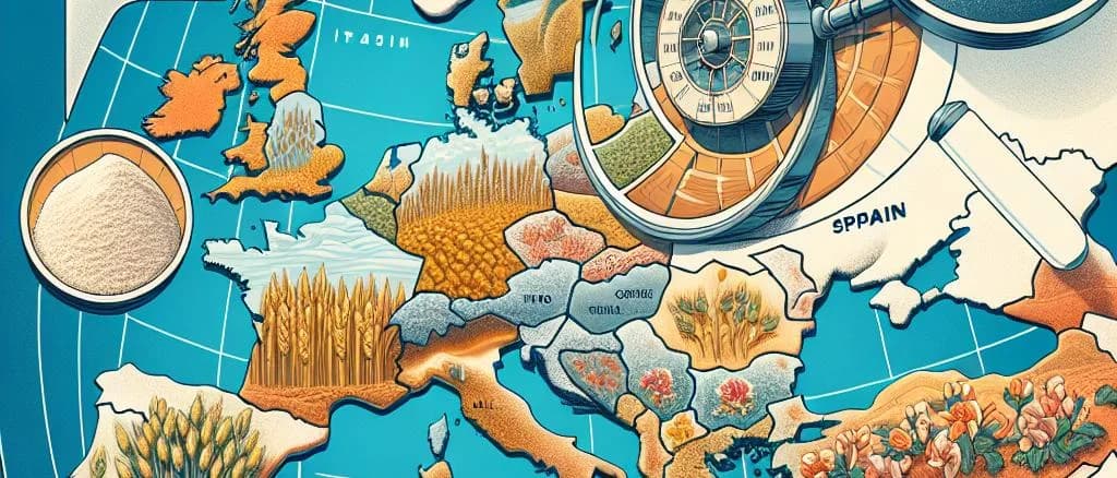 Diverse packaging of spelt flours with rustic and modern designs