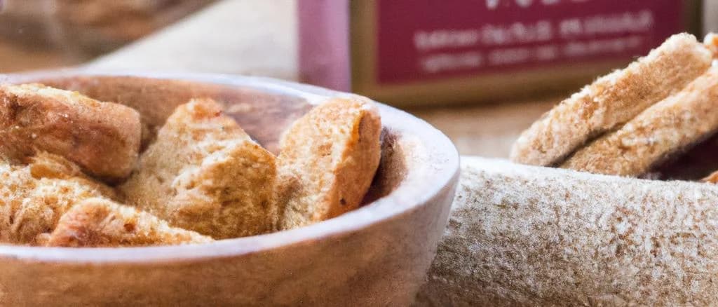 Assorted spelt rusks including whole grain and flavored variations on a wooden background