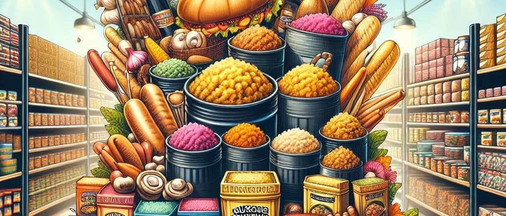 assorted stuffing variations with diverse packaging options