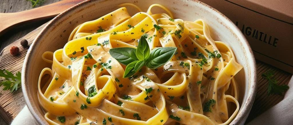 Varieties of Tagliatelle pasta on different textured backgrounds