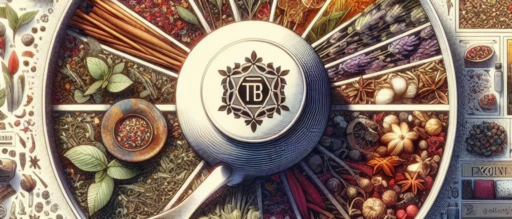 Assorted tea variations with different packaging on wooden background