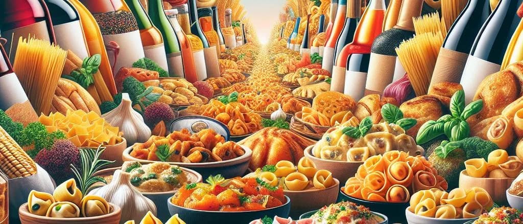 Selection of tortellini varieties on a rustic kitchen countertop