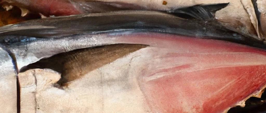 fresh tropical tuna variations with ocean background