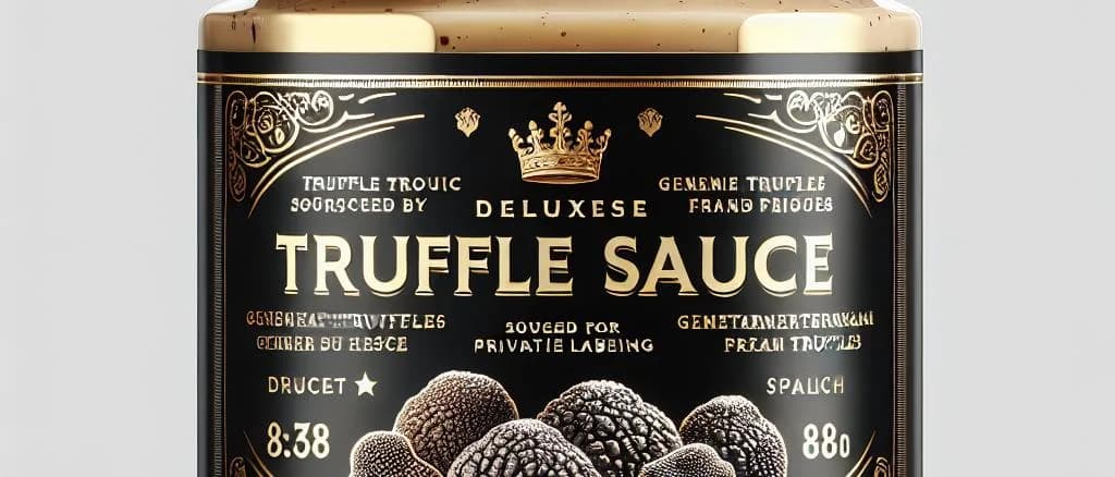 truffle sauce selection with various packaging and backgrounds
