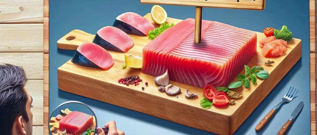 Variety of packaged tuna fillets on clean background