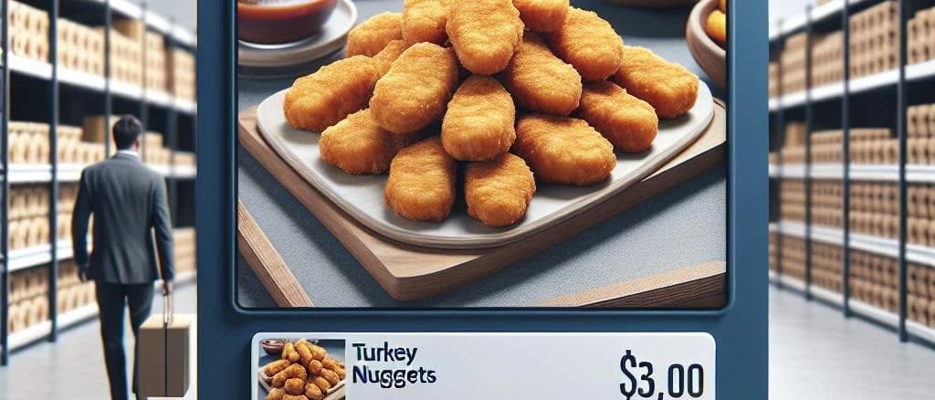 turkey nuggets on different backgrounds showcasing packaging variations