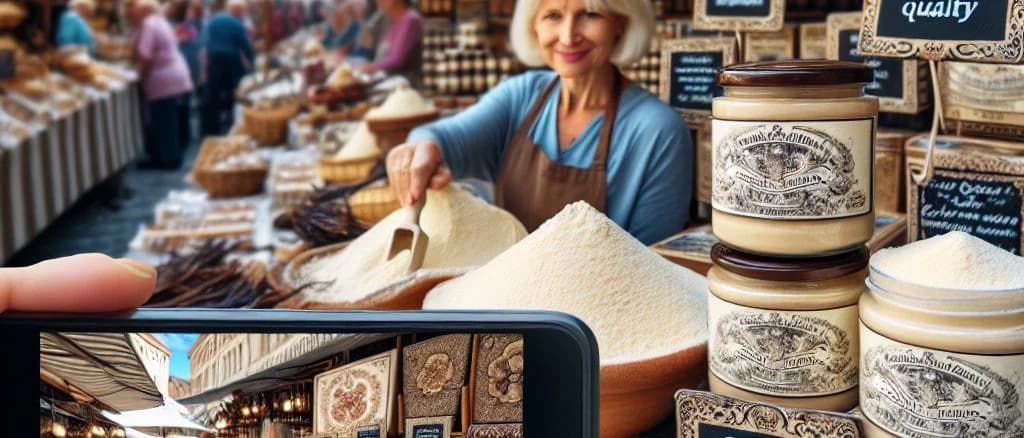 vanilla powder variations with different packaging styles