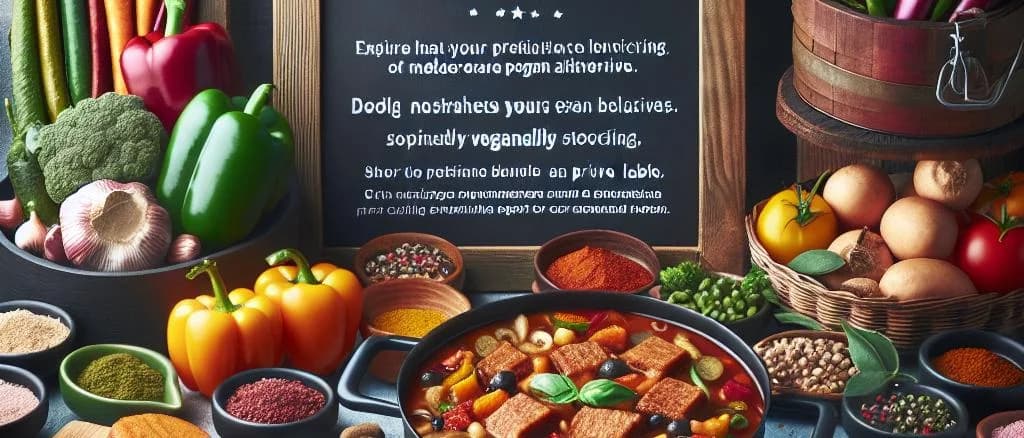 Assortment of vegan pork products with packaging variations