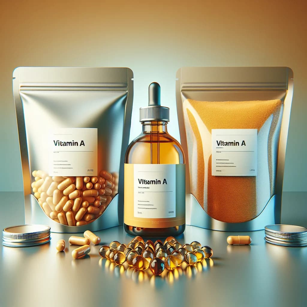 vitamin a supplements in bulk packaging with diverse options for private label and wholesale sourcing