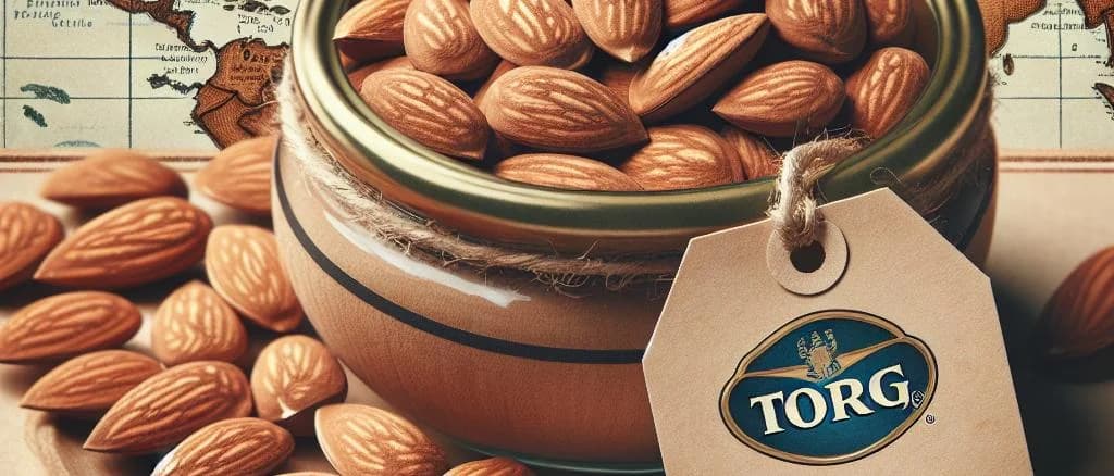 assortment of whole almonds in different packaging