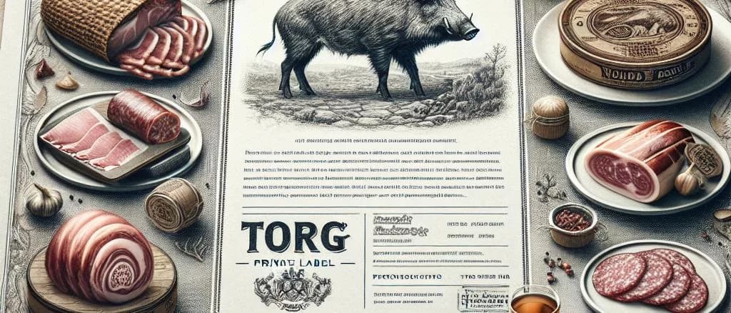 premium wild boar meat cuts with natural woodland background