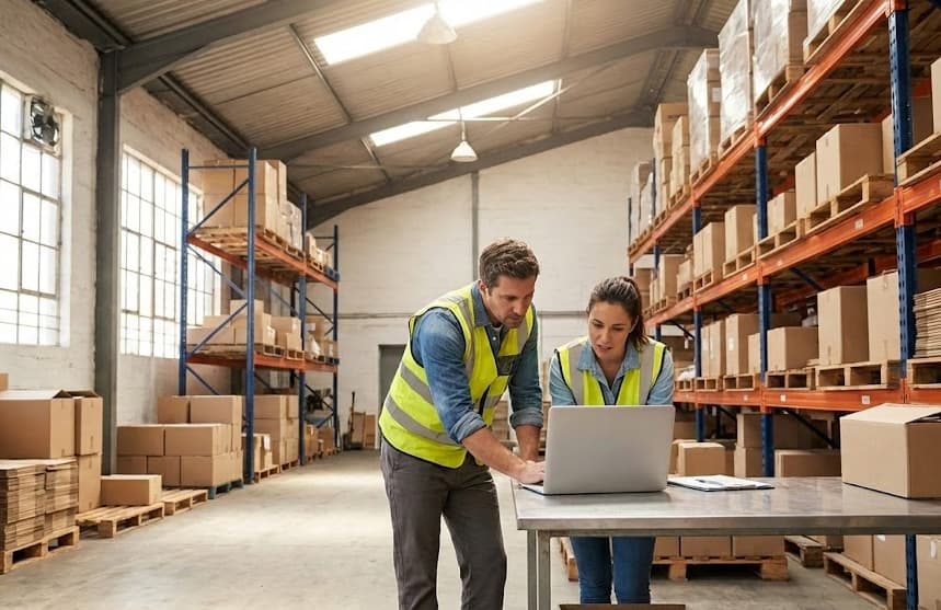 workers in a warehouse