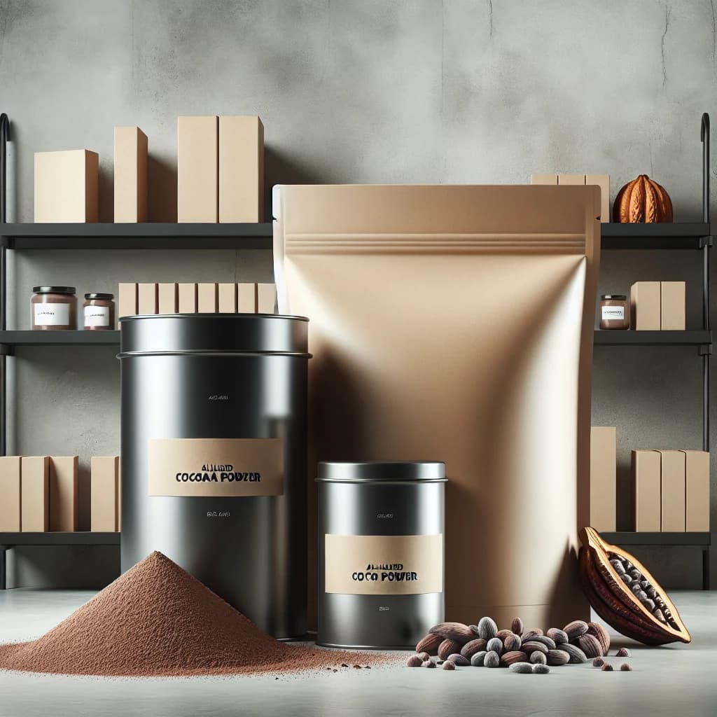 alkalized cocoa powder in bulk packaging with variations for B2B sourcing