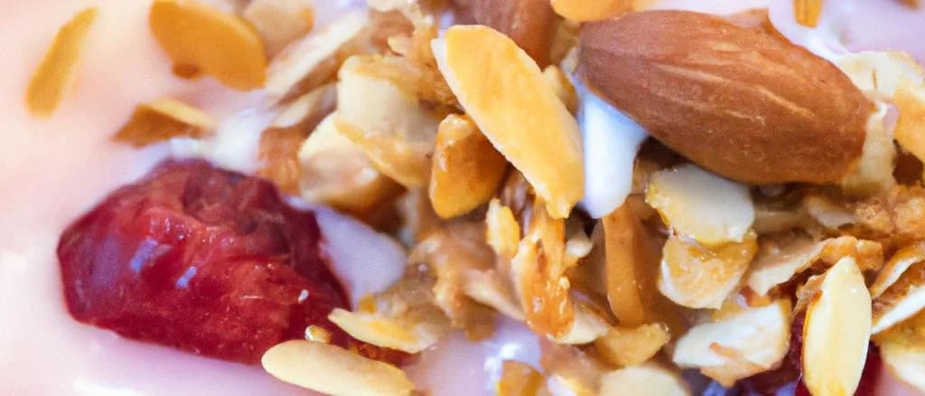 assorted almond milk yogurts in various packaging with marble background