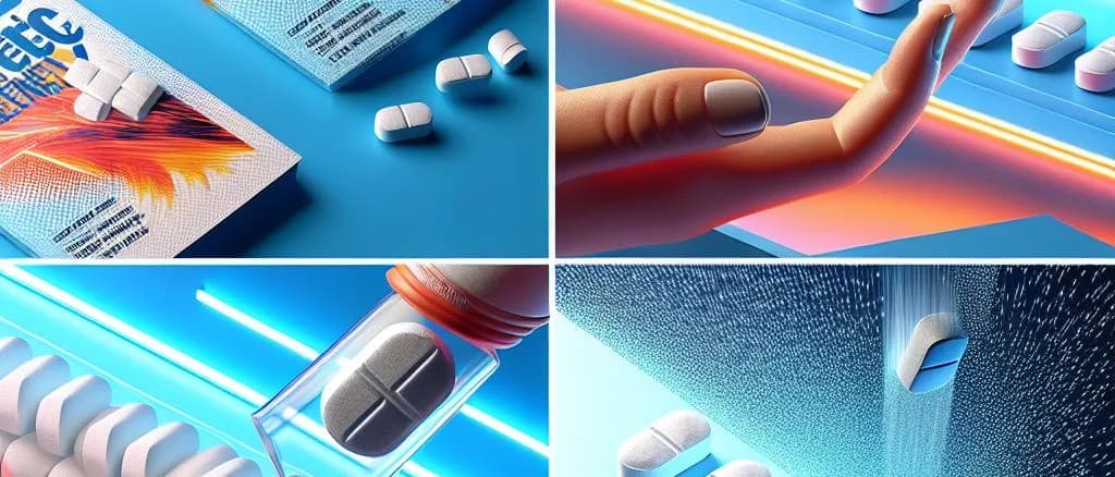 aspartame sweetener tablets in various packaging designs on a plain background