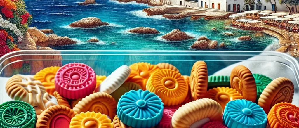 assorted biscuit varieties on rustic wooden background