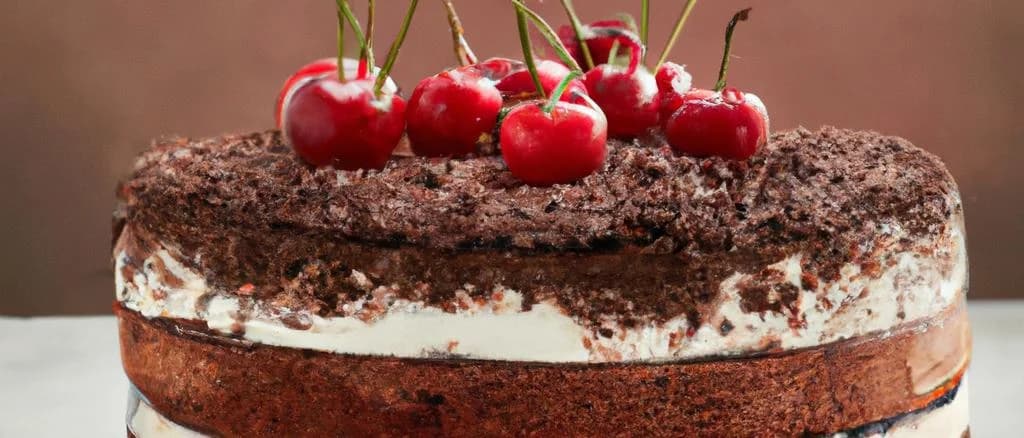 Diverse variations of Black Forest Gâteau on elegant display